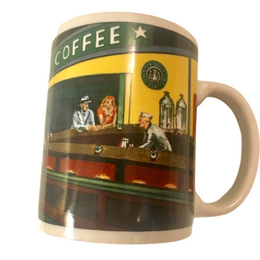 Starbucks Mug Diner Scene Famous Painting Nighthawks Chaleur D. Burrows